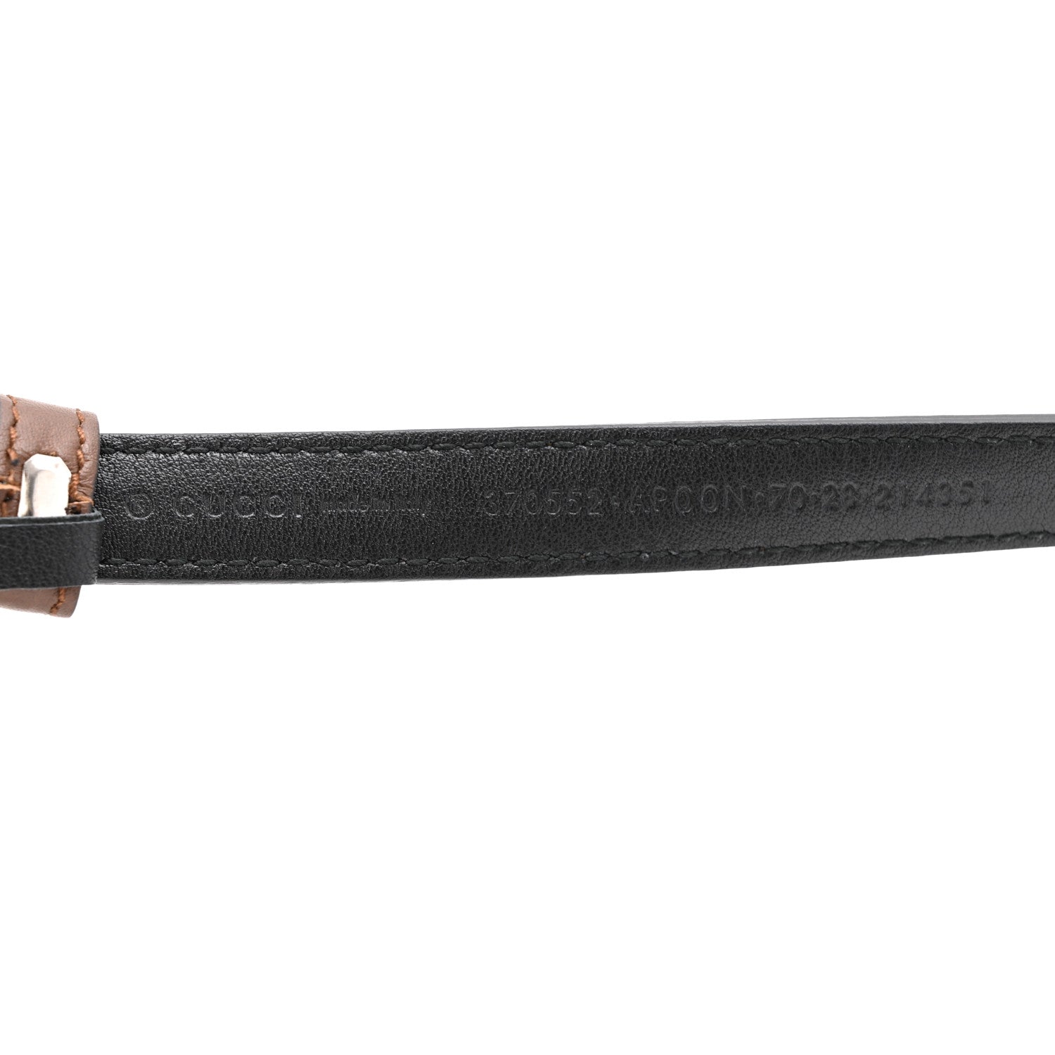 Gucci Moon Calfskin Nickel Interlocking G 20mm Belt 70 28 Brown 5 of 5