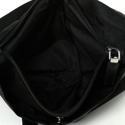 Prada Nylon Flat Messenger Bag Black 4 of 7