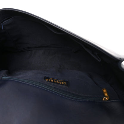 Chanel Braided Sheepskin Large Boy Flap Navy 4 of 9