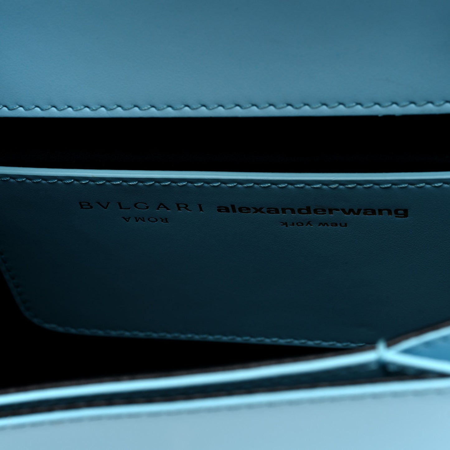 x ALEXANDER WANG Calfskin Serpenti Top Handle Belt Bag Baby Blue