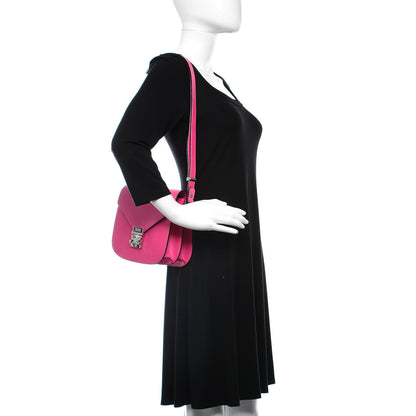 MCM Calfskin Patricia Crossbody Bag Electric Pink 2 of 10