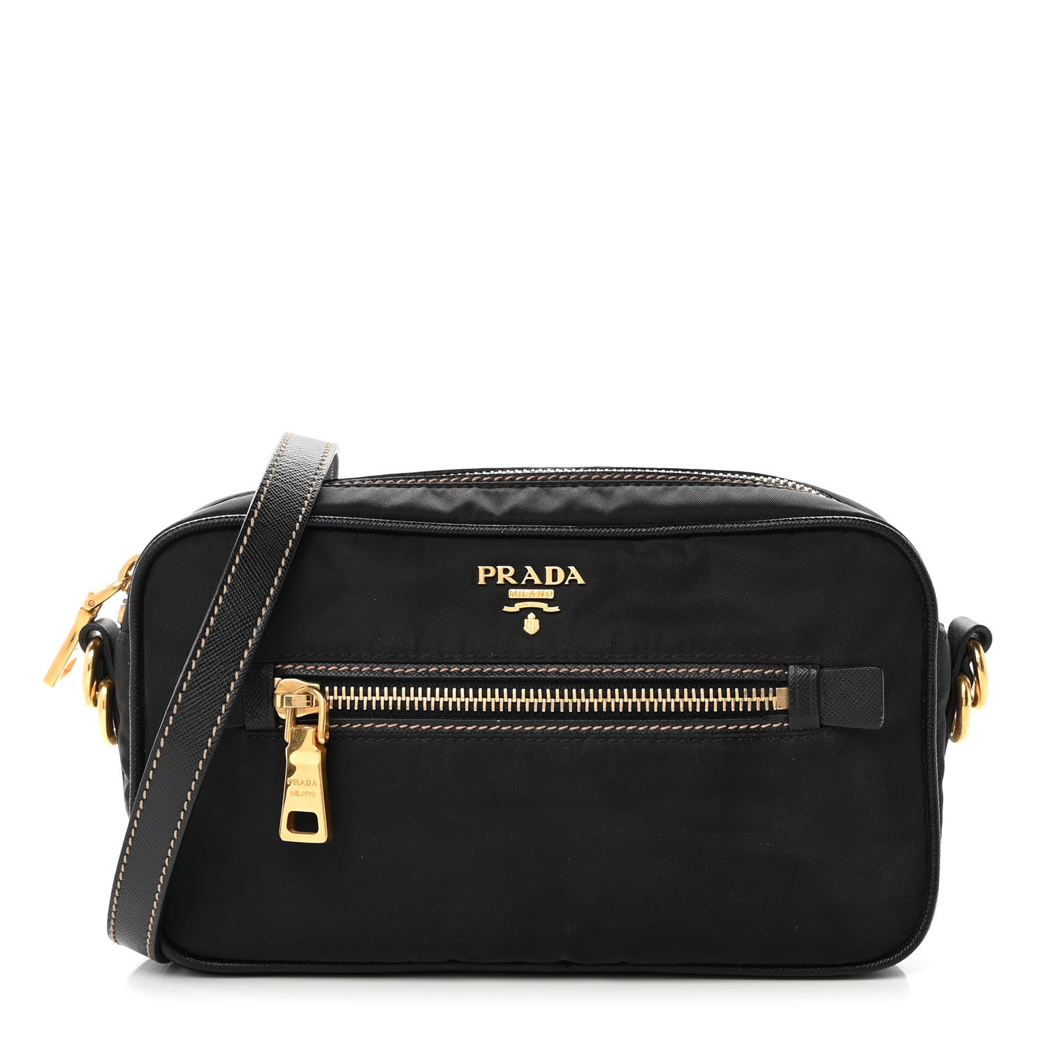 Prada Tessuto Nylon Mini Camera Crossbody Black 1 of 14