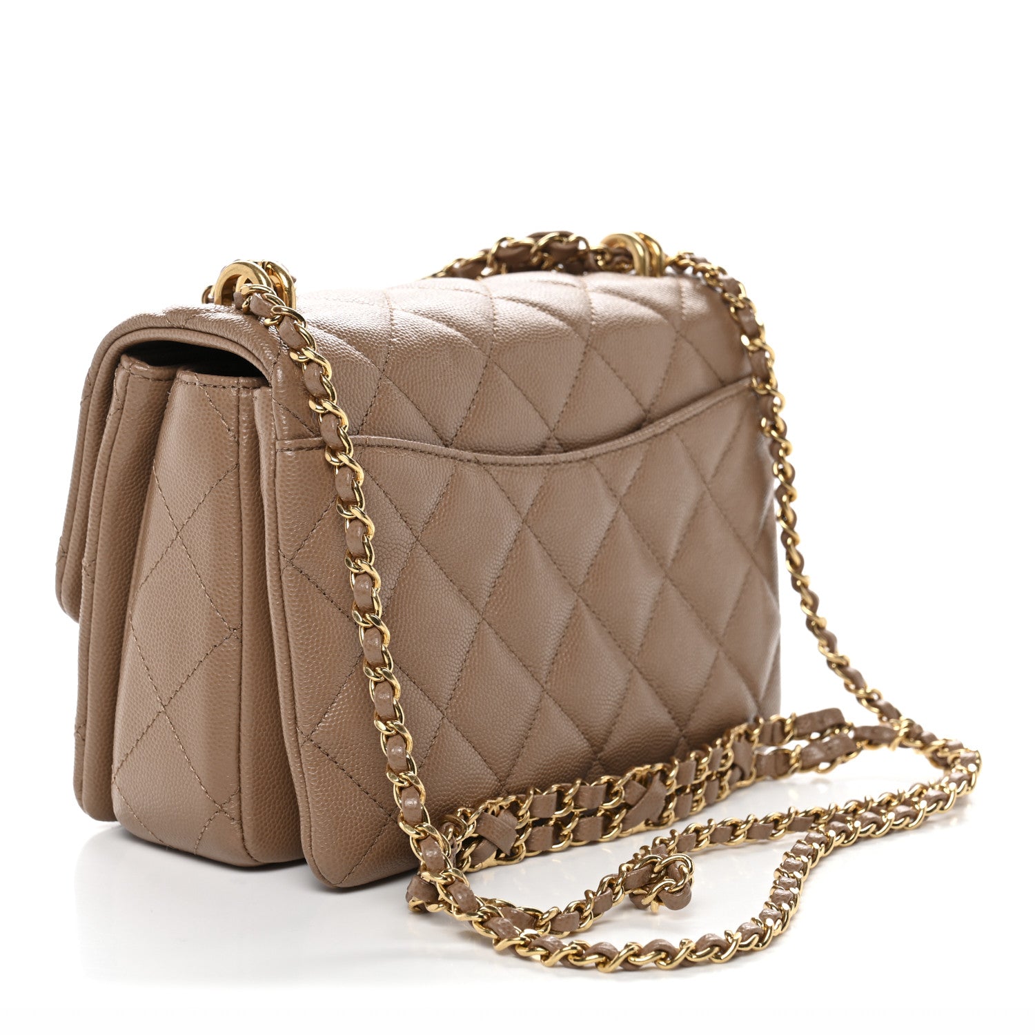 Chanel Caviar Quilted Mini Coco First Flap Beige 3 of 10