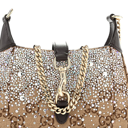 Gucci Monogram Crystal Mini Jackie Notte Bag Camel Ebony 8 of 10