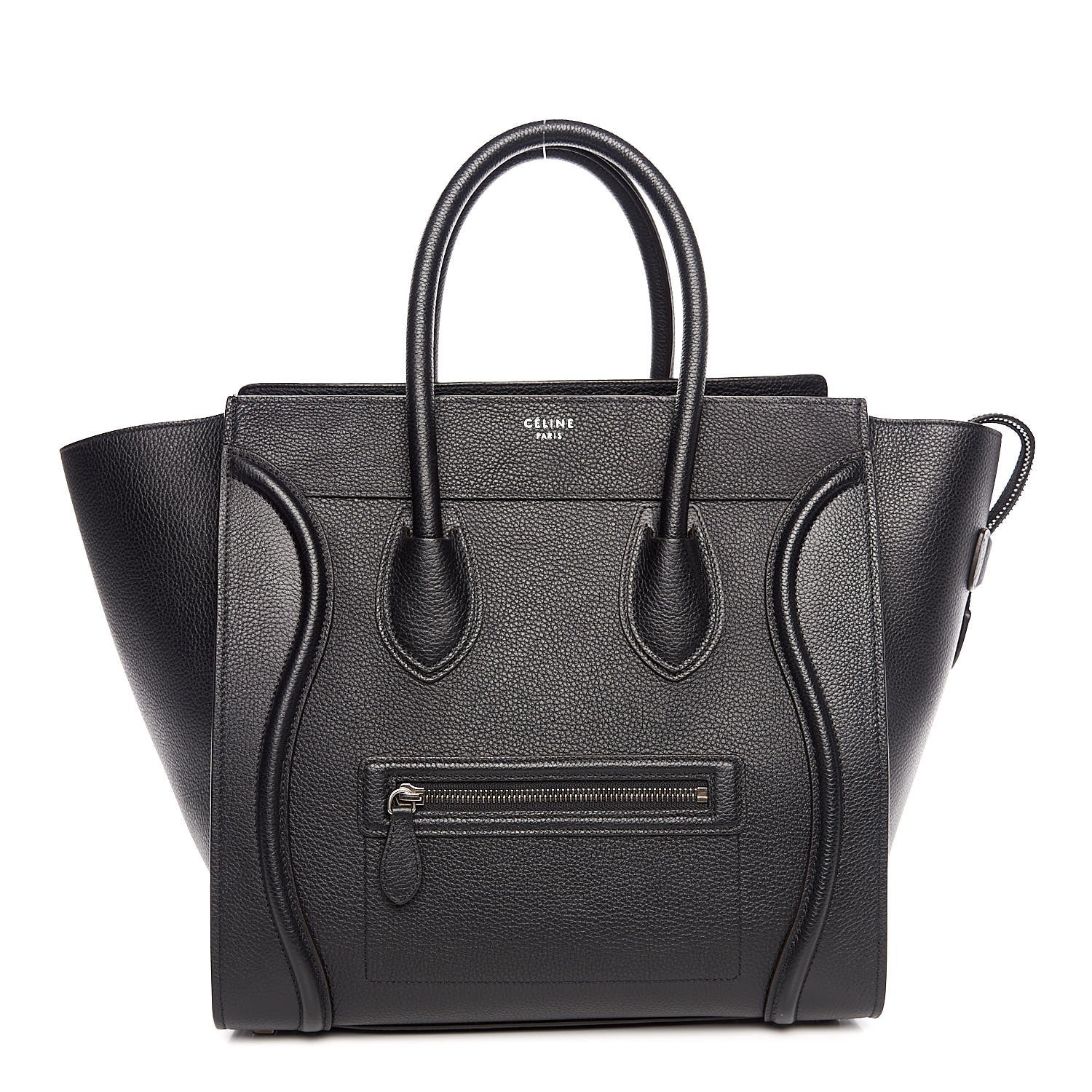 Celine Drummed Calfskin Mini Luggage Black 1 of 7