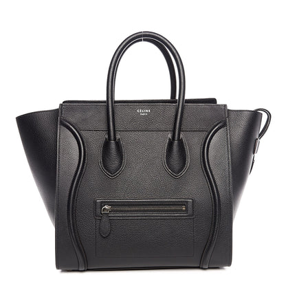 Celine Drummed Calfskin Mini Luggage Black 1 of 7