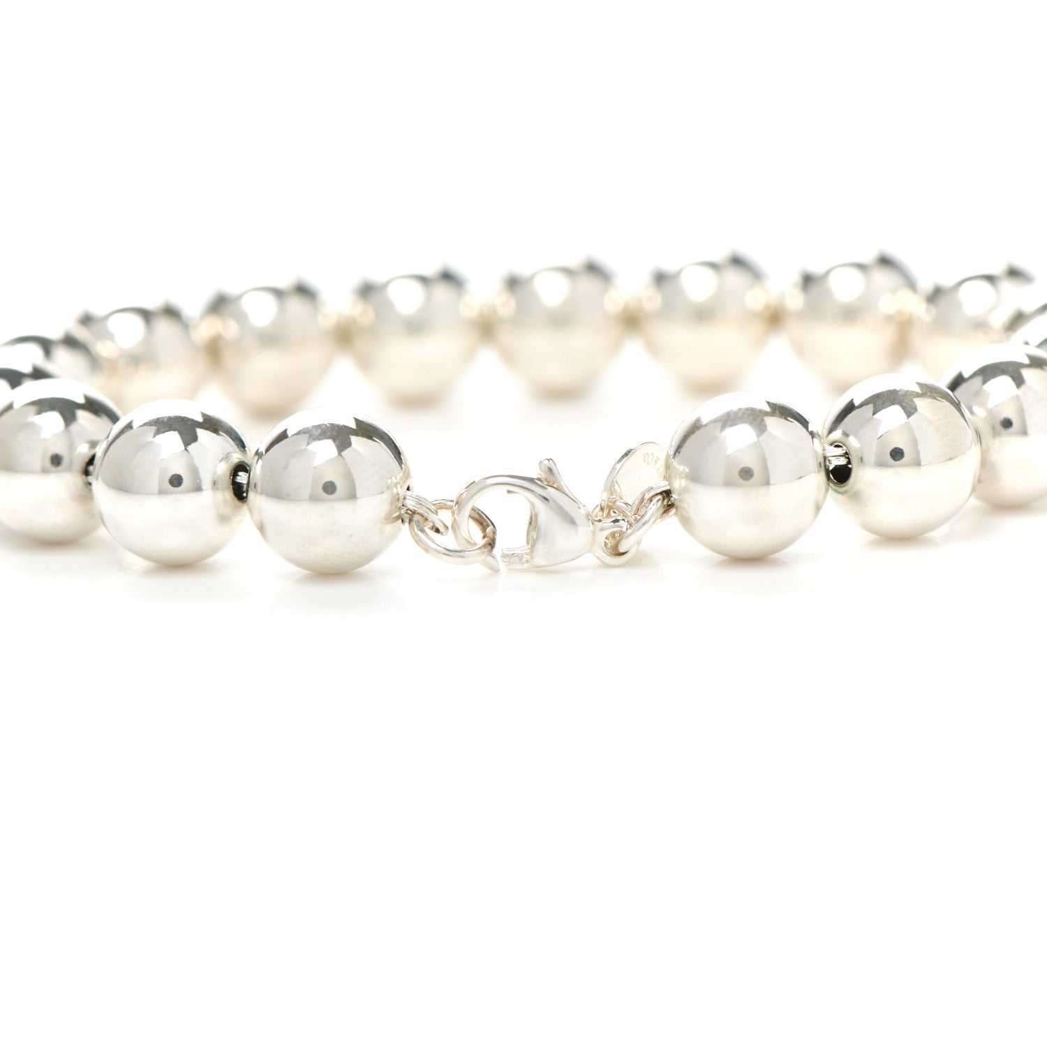 Tiffany Sterling Silver 10mm HardWear Ball Bracelet 4 of 7