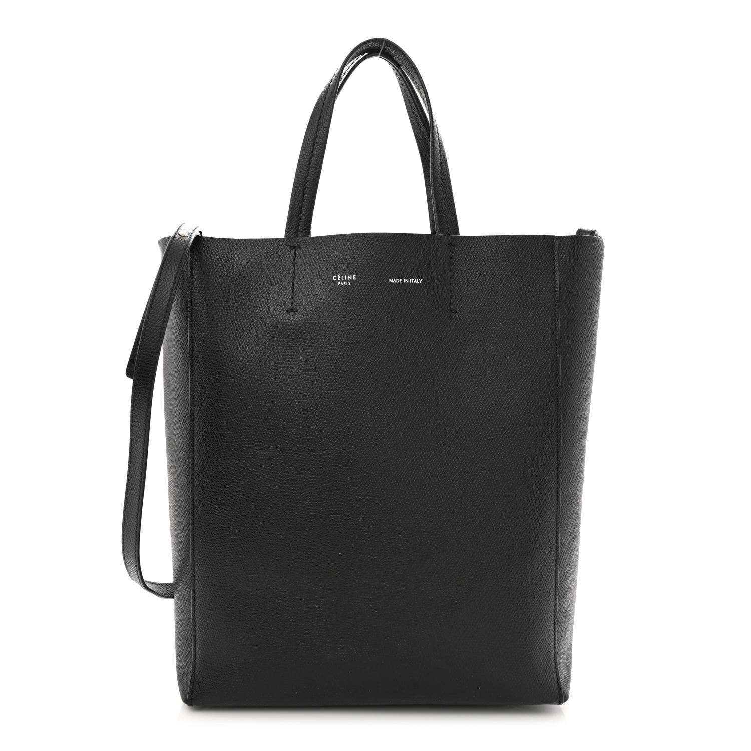 Celine Grained Calfskin Small Vertical Cabas Black 1 of 11