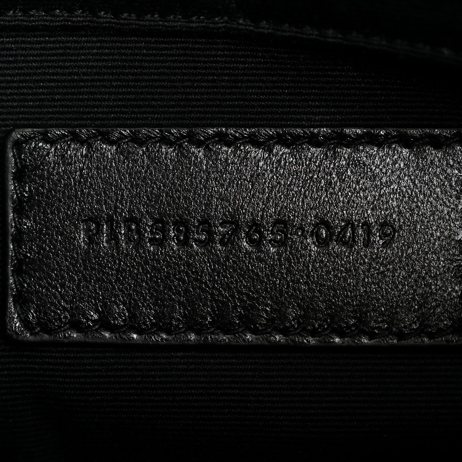 Saint Laurent Calfskin Musical Notes Zip Pouch Black 7 of 11