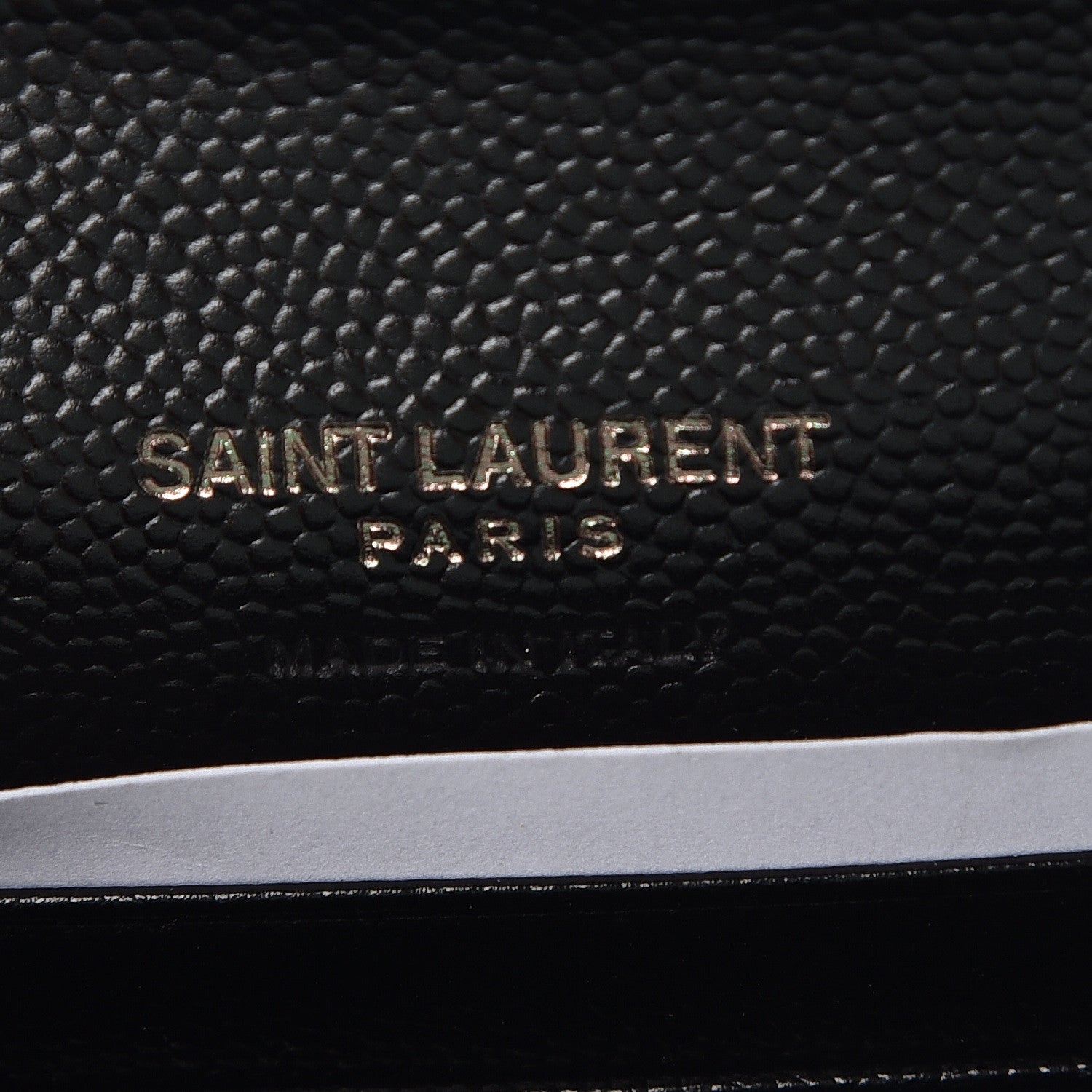 Saint Laurent Grain De Poudre Matelasse Chevron Small Monogram Envelope Wallet Black 5 of 7