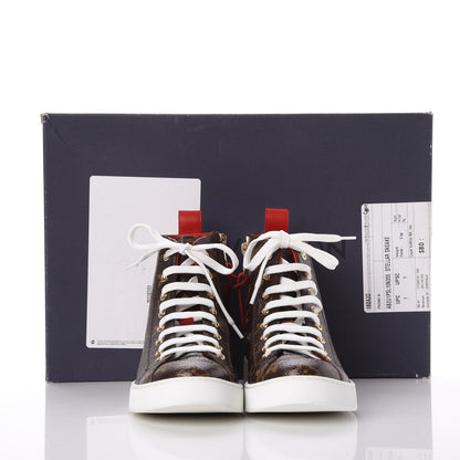 Louis Vuitton Calfskin Patent Monogram Stellar Sneaker Boots 35.5 Rouge 12 of 12