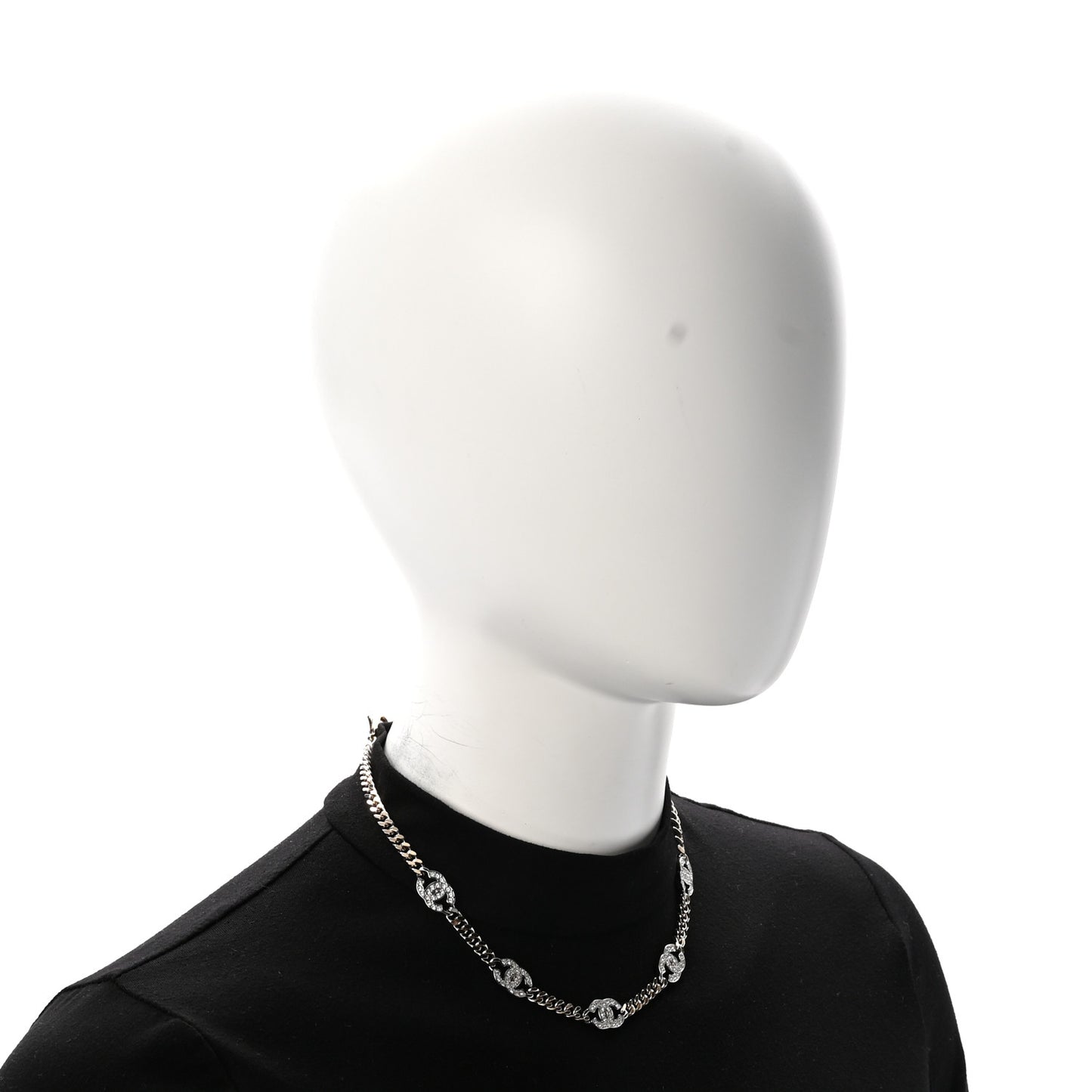 Crystal Chain CC Choker Gold Silver