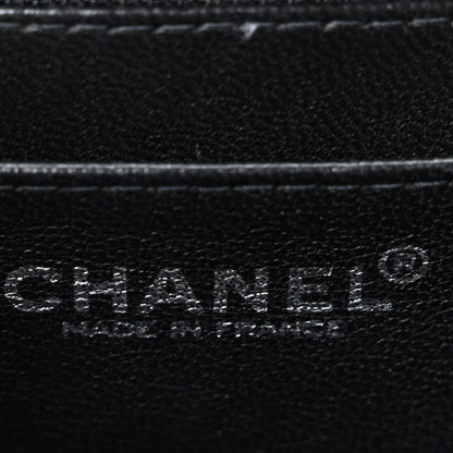 Chanel Lambskin Patent Chocolate Bar Flap Black White 6 of 10