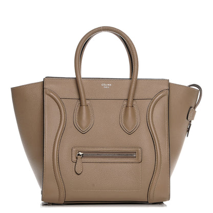 Celine Drummed Calfskin Mini Luggage Dune 1 of 6