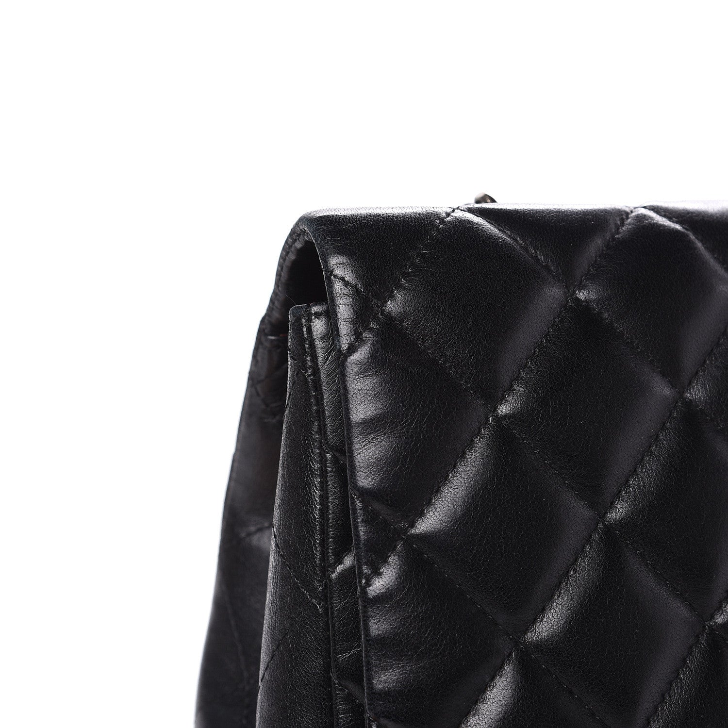 Chanel Lambskin Quilted Jumbo Single Flap Black 13 of 17