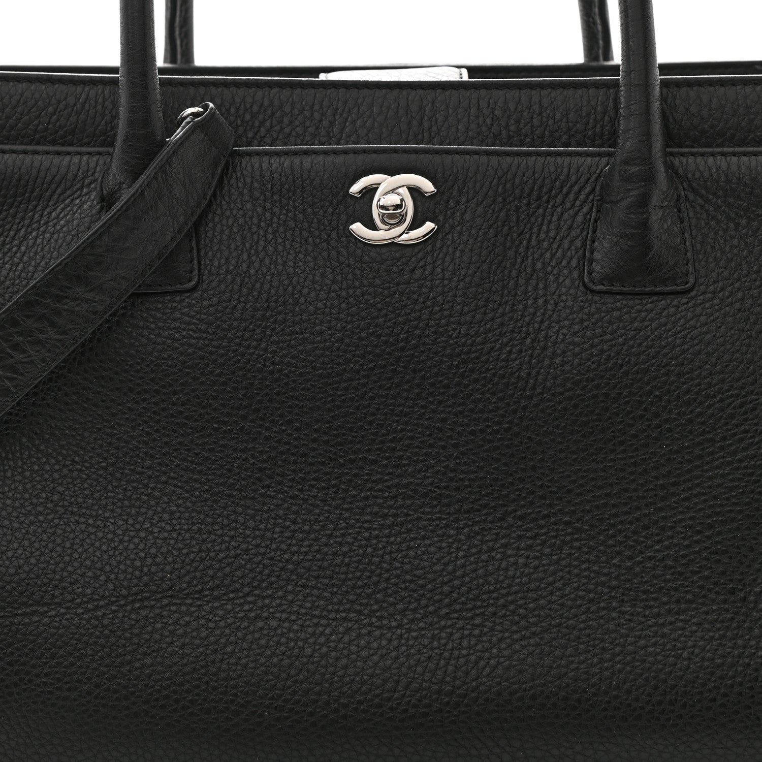 Chanel Calfskin Cerf Executive Shopper Tote Black 8 of 15