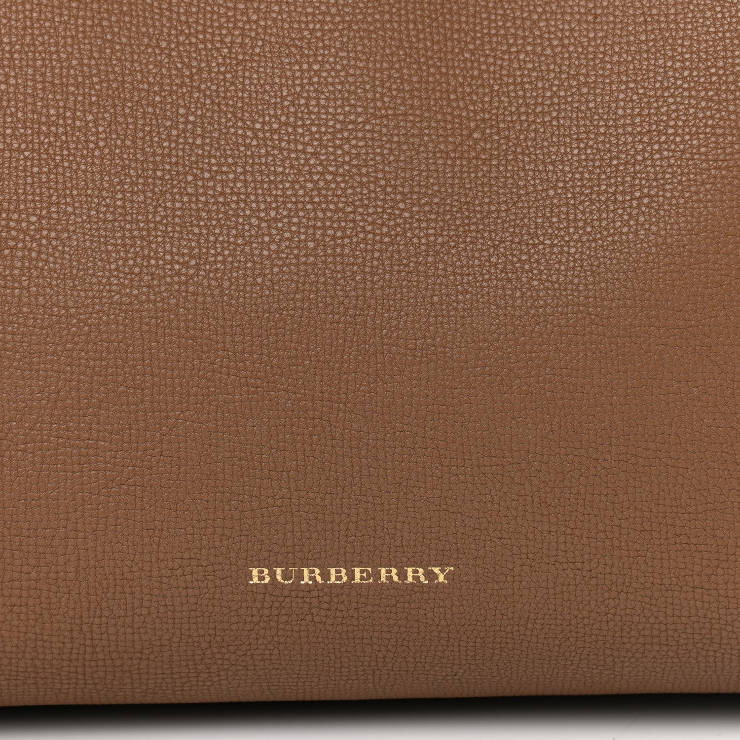 Burberry Grainy Calfskin House Check Medium Banner Tote Dark Sand 10 of 19