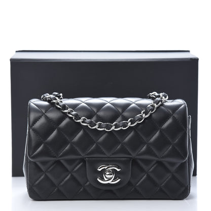 Chanel Lambskin Quilted Mini Rectangular Flap Black 11 of 11
