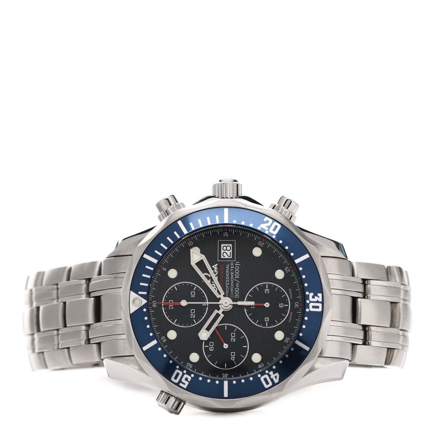 Stainless Steel 41mm Seamaster Professional Chronograph Automatic Watch Blue 2225.80.00