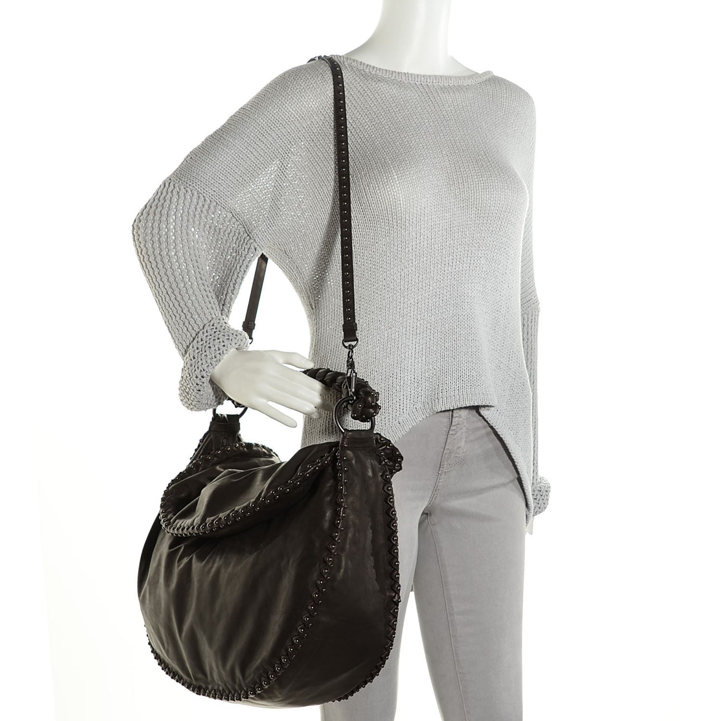 Waxed Calfskin Hobo Espresso