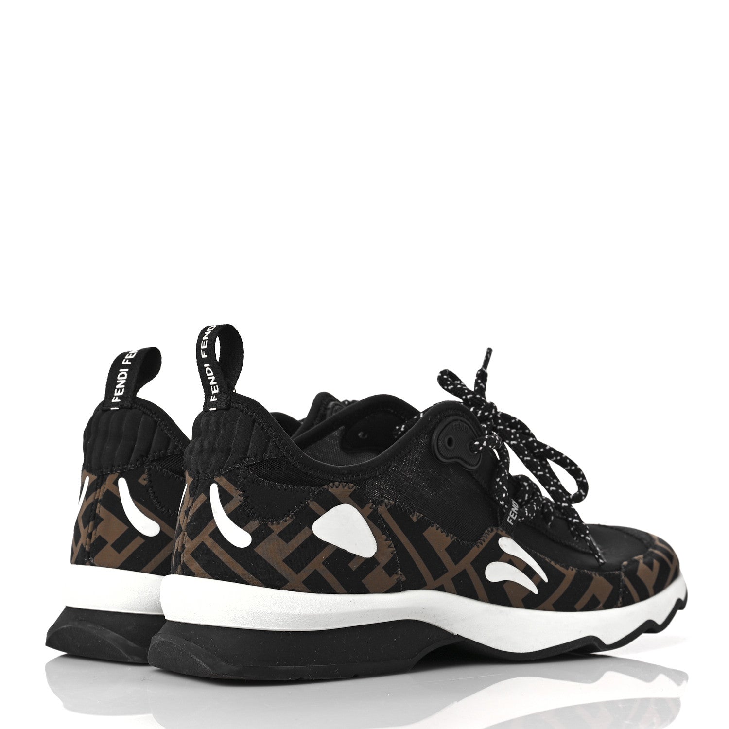 Fendi Technical Mesh Lycra FFreedom Patchwork Sneakers 41 Black Tobacco 4 of 7