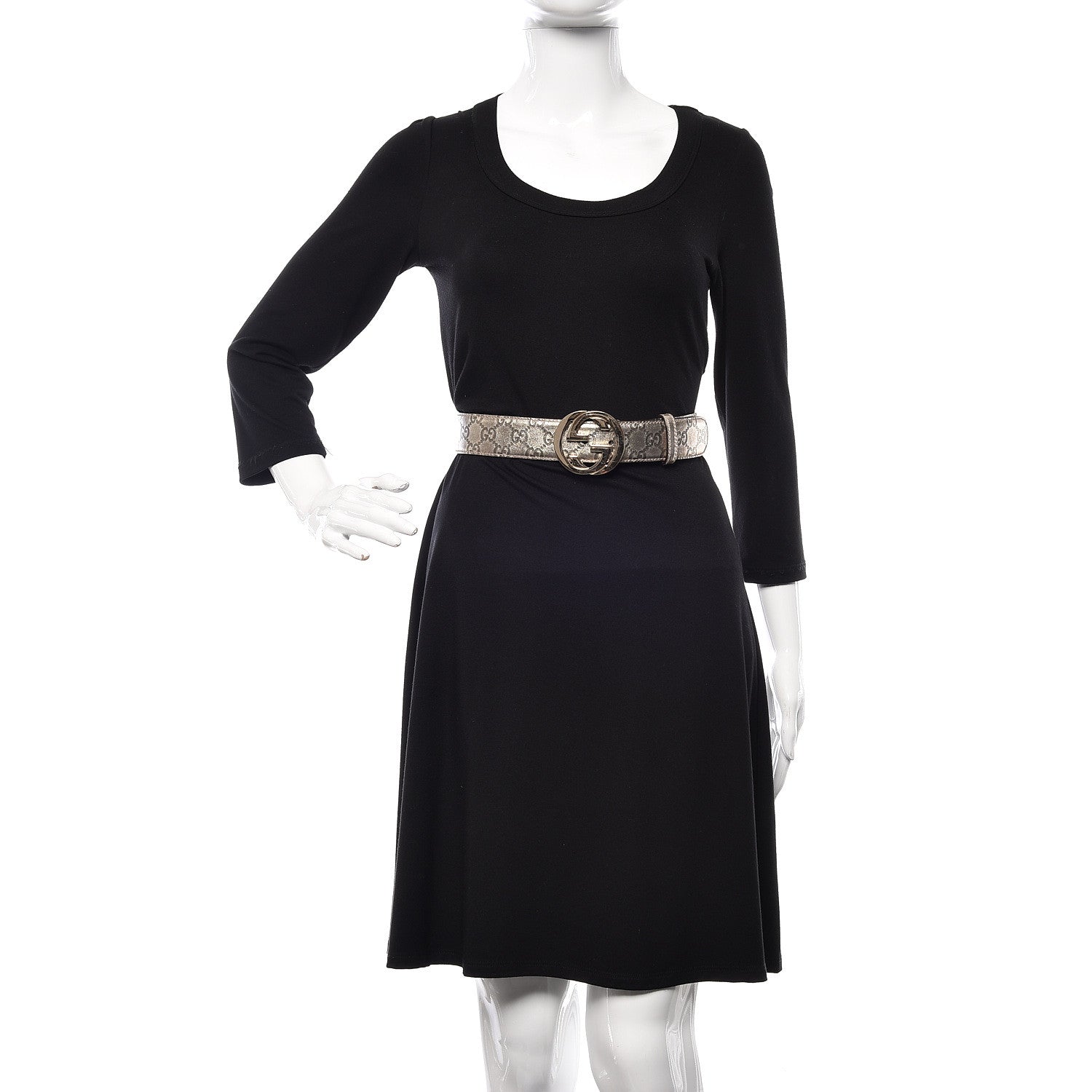 Gucci Metallic Guccissima Interlocking G Belt 90 36 Gold 2 of 6