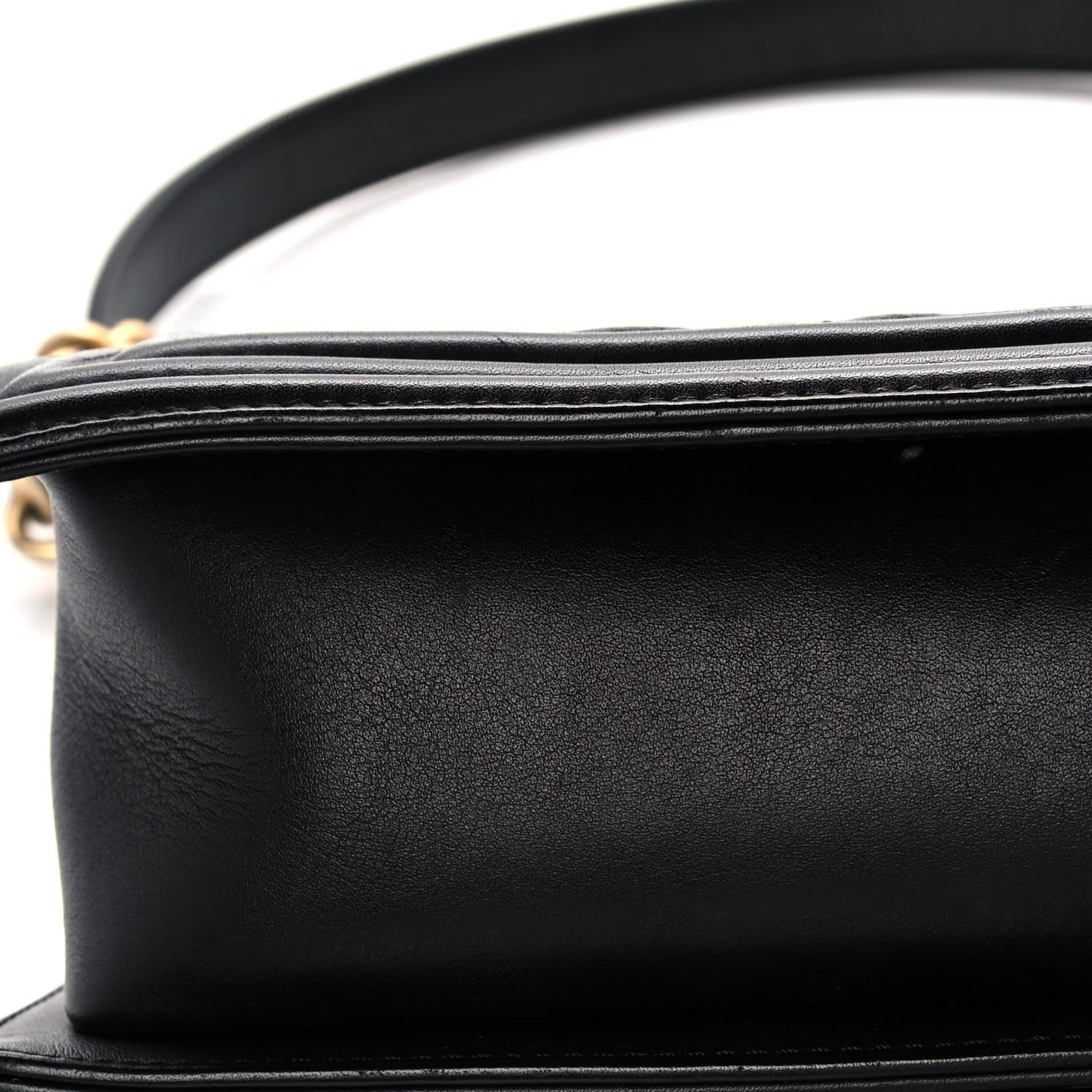Calfskin Caviar Suede Chevron New Medium Boy Flap Black