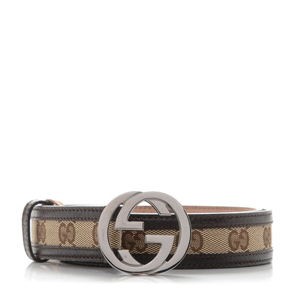 Gucci Monogram Interlocking G Belt 85 34 Dark Brown 1 of 5