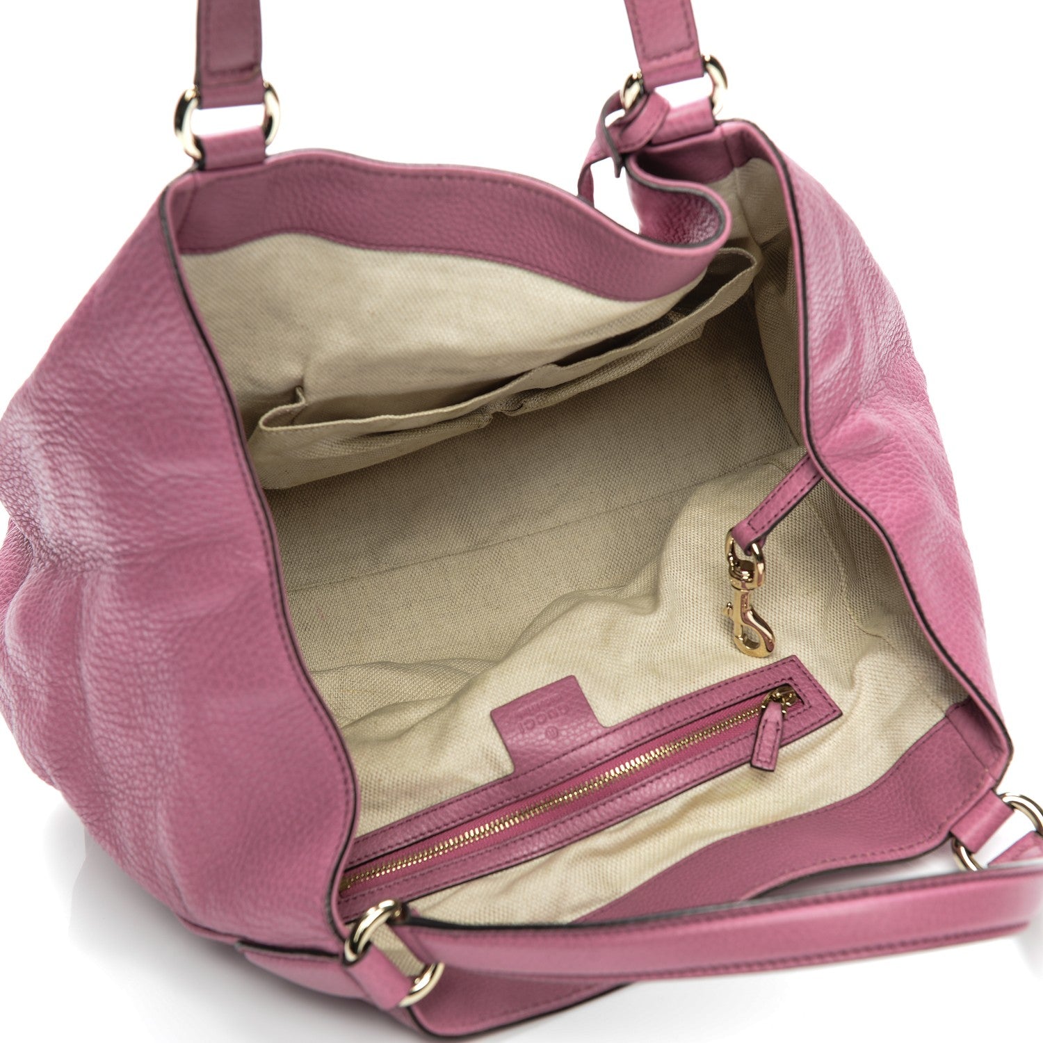 Gucci Pebbled Calfskin Medium Soho Shoulder Bag Fresia Rose 5 of 8