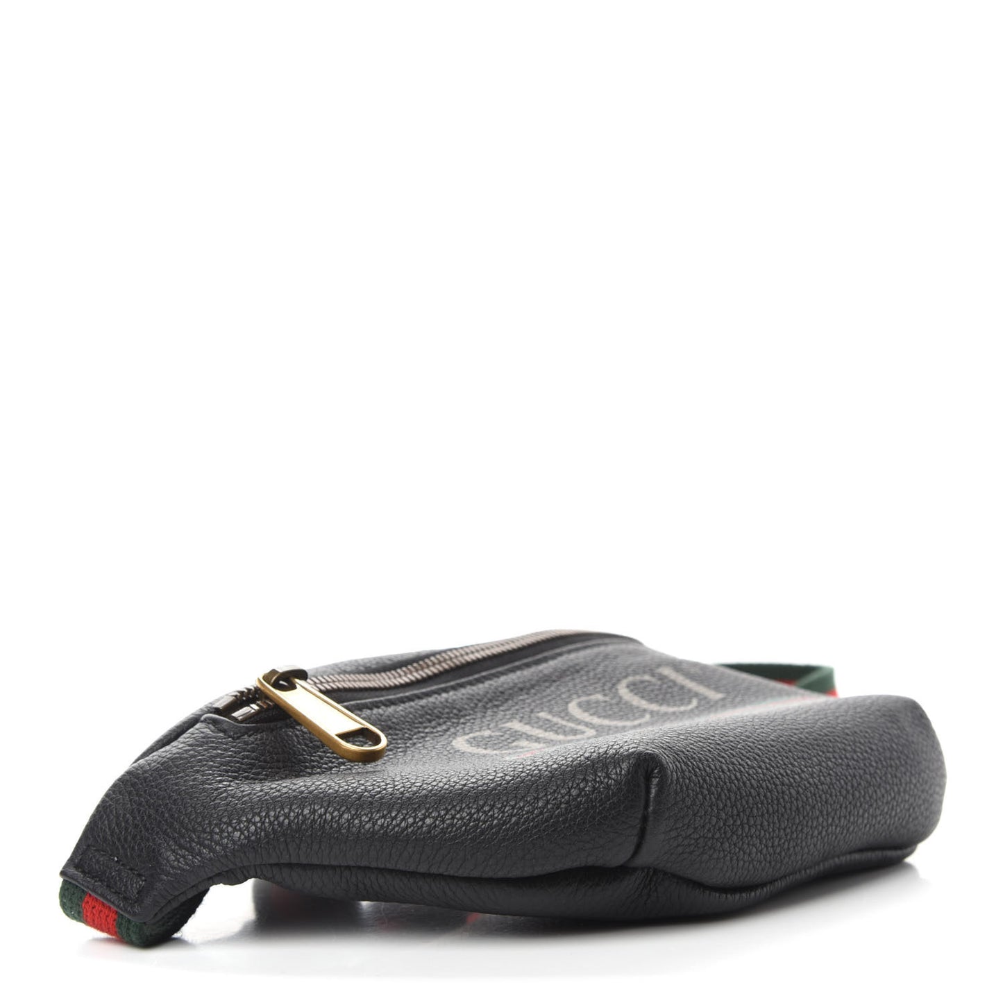 Grained Calfskin Small Logo Belt Bag Black