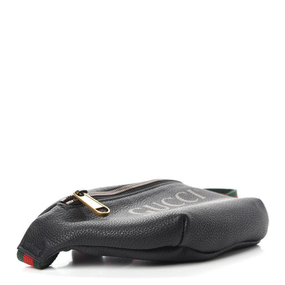 Gucci Grained Calfskin Small Logo Belt Bag Black 4 of 10