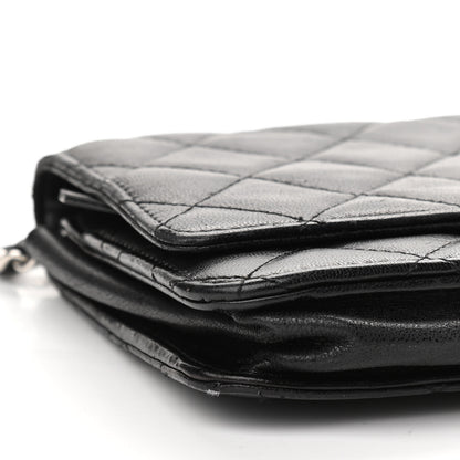 Chanel Lambskin Quilted Wallet On Chain WOC Black 10 of 14
