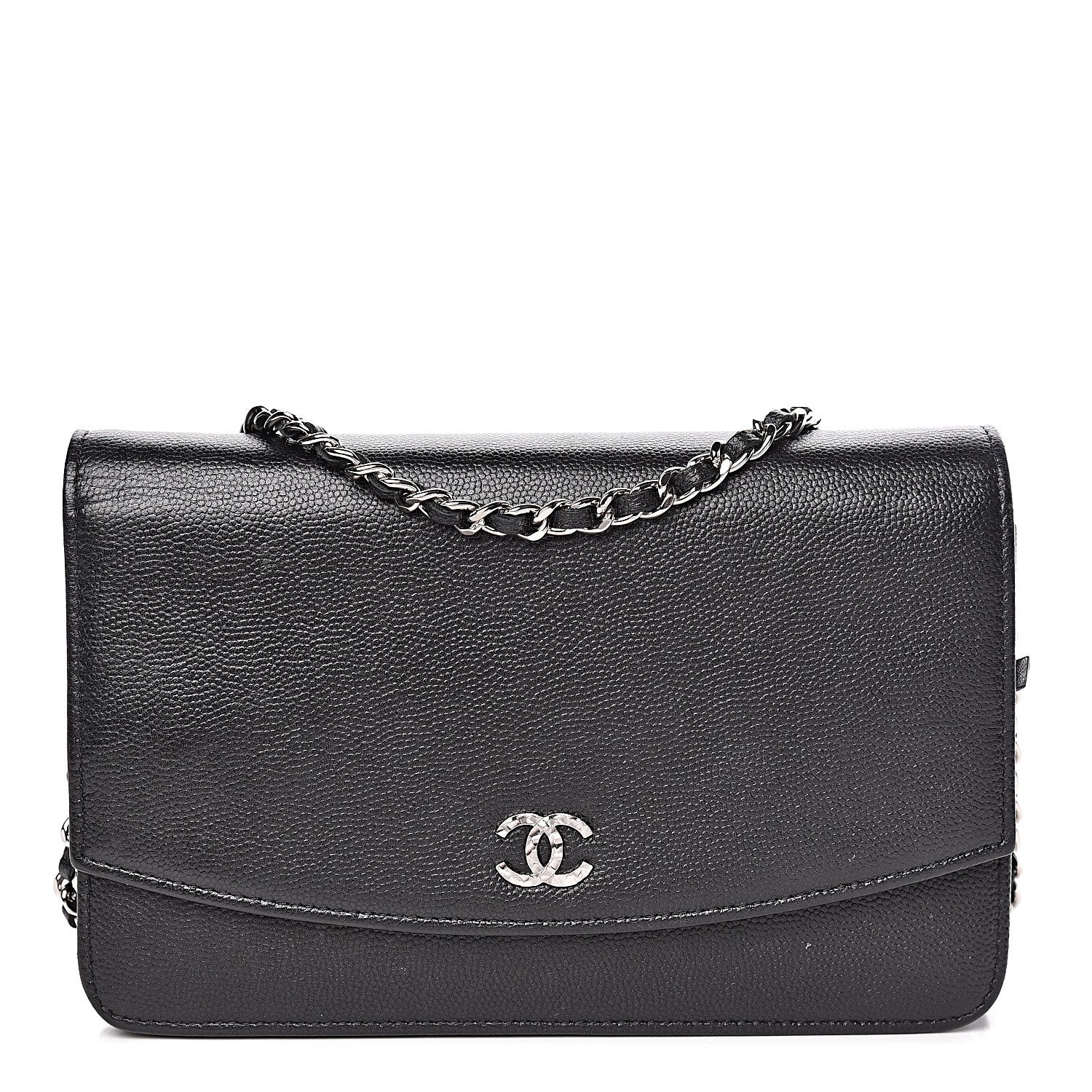 Chanel Caviar Sevruga Wallet On Chain WOC Black 1 of 11