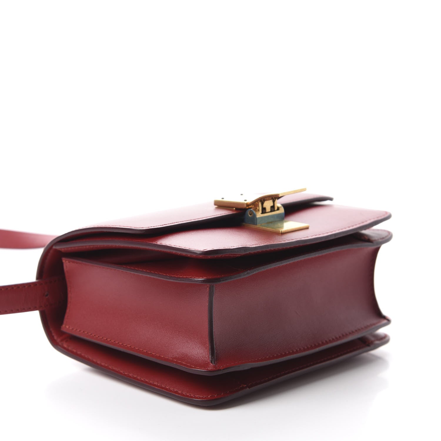Celine Box Calfskin Small Classic Box Flap Bag Red 4 of 10