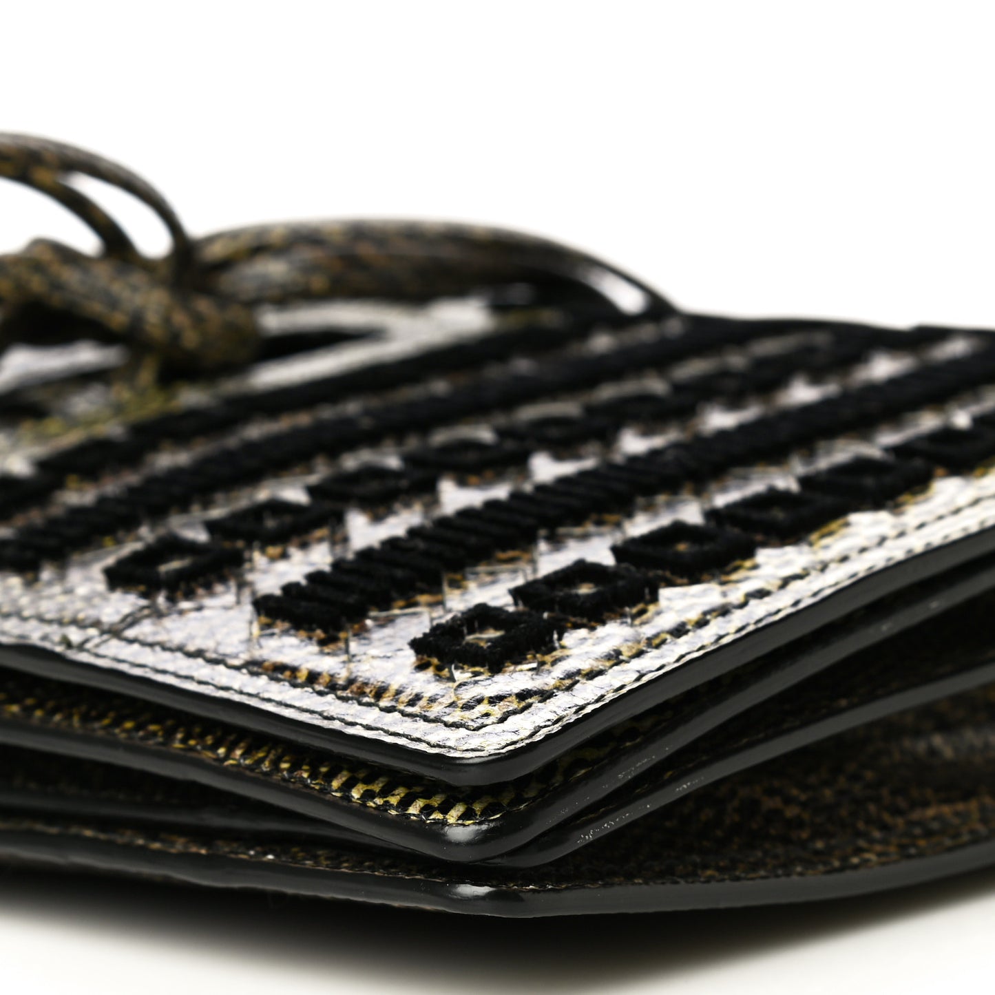 Karung Velvet Intrecciato Full-Flap Tie Clutch Crossbody