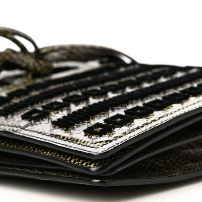 Bottega Veneta Karung Velvet Intrecciato Full-Flap Tie Clutch Crossbody 9 of 11