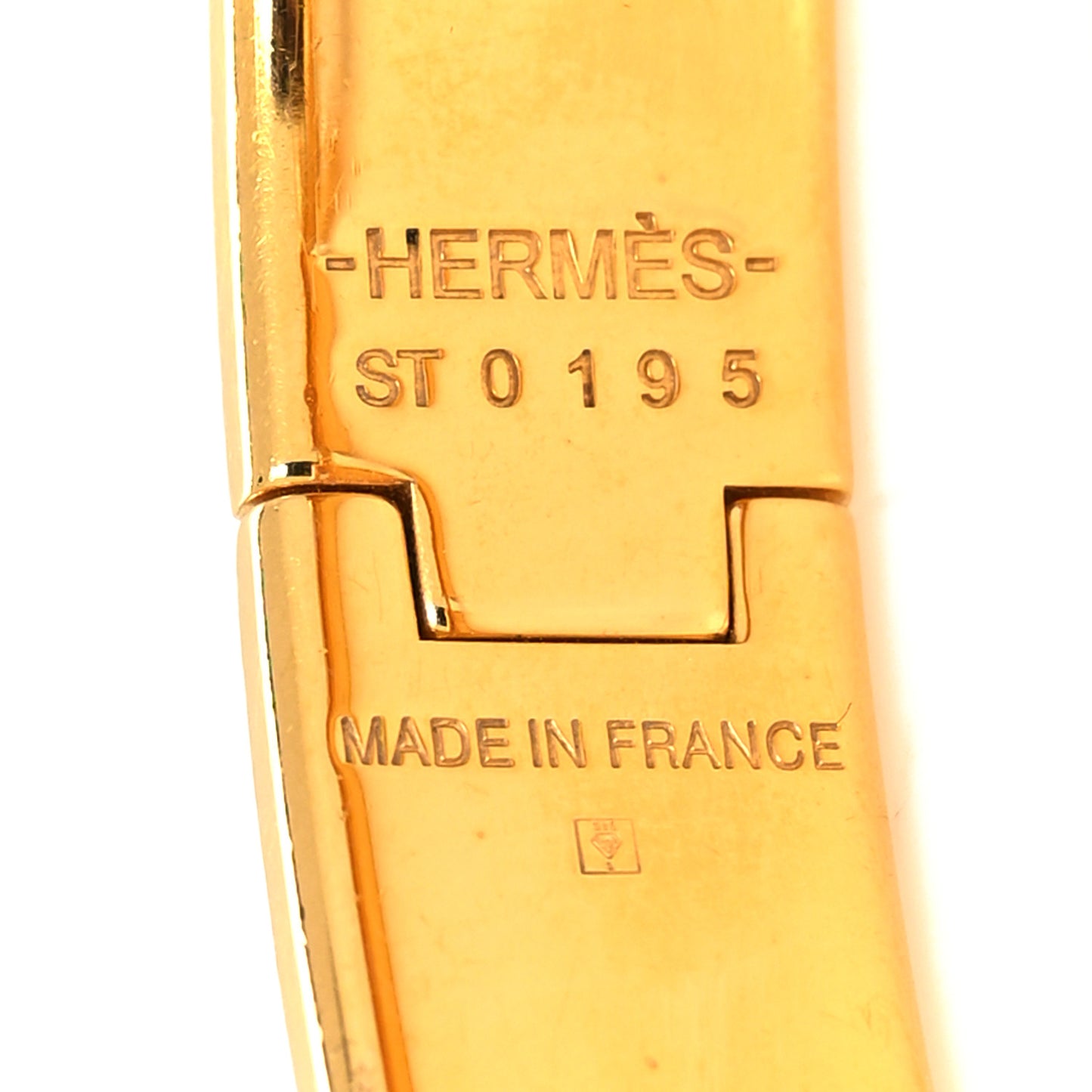 Enamel Narrow Clic Clac H Bracelet PM White