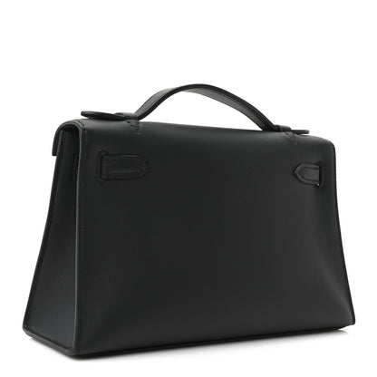 Hermes Swift Kelly Pochette Clutch Black 3 of 11