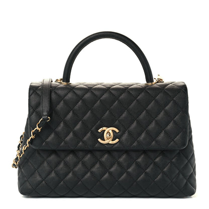 Chanel Caviar Quilted Medium Coco Handle Flap Black 1 of 12