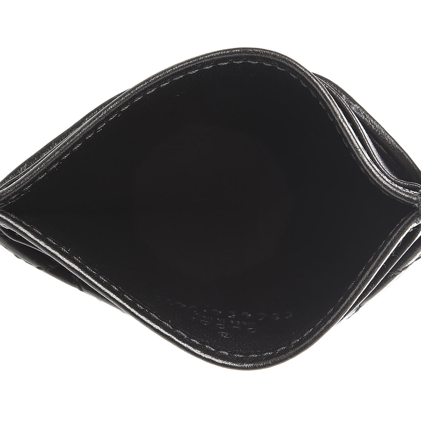 Calfskin Web Trapuntata Ophidia Card Holder Black