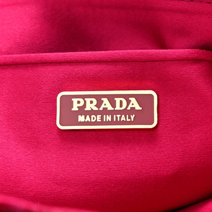 Prada Sequin Ombre Clutch Black Pink Red 6 of 6