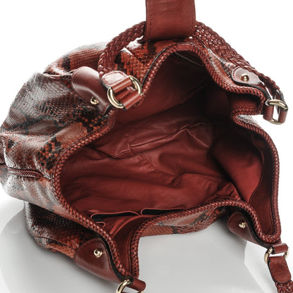 Gucci Python Medium Marrakech Shoulder Bag Red 5 of 6
