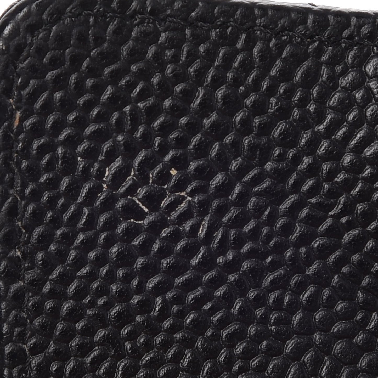 Caviar Quilted Compact Flap Wallet Black