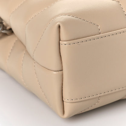 Saint Laurent Calfskin Y Quilted Monogram Toy Loulou Crossbody Bag Nude Powder 7 of 8