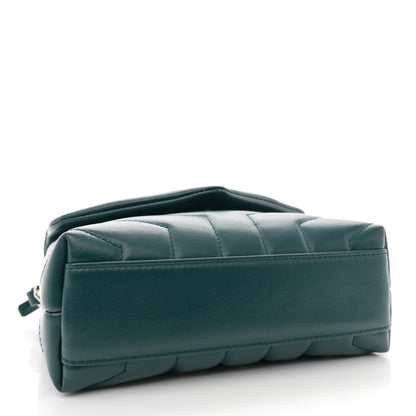 Saint Laurent Calfskin Y Quilted Monogram Toy Loulou Satchel Dark Turquoise 4 of 11