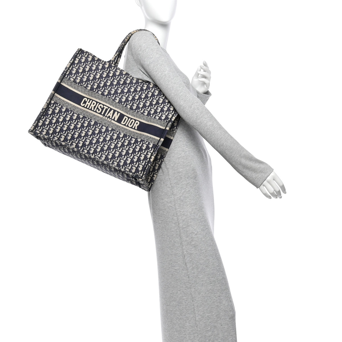 Christian Dior Oblique Large Book Tote Blue Multicolor 2 of 11