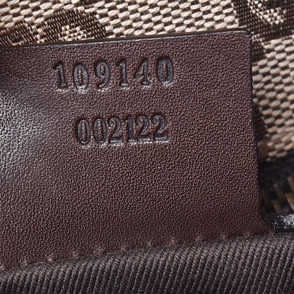 Gucci Monogram Woven Shoulder Bag Brown 8 of 18