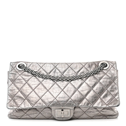 Chanel Metallic Aged Calfskin Quilted 2.55 Reissue 227 Flap Silver 1 of 13