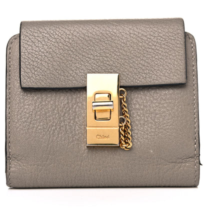 Chloe Grained Lambskin Drew Square Wallet Motty Grey 18 of 18