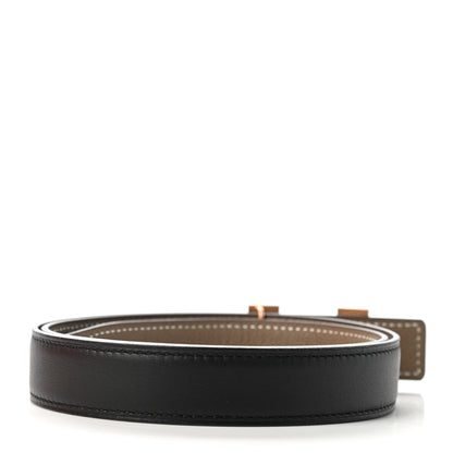 Hermes Swift Epsom 24mm Constance H Belt 75 Black Etoupe 2 of 6
